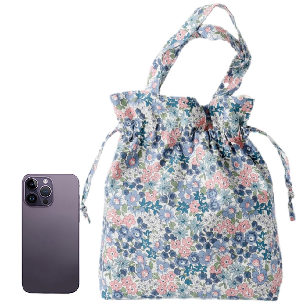 HomeLoft Basics Cute Cotton Floral Tote Bag Aesthetic Design Canvas Handbag Reusable Grocery Shopping Bag Snack Tote Coquette Gifts Bag (G)