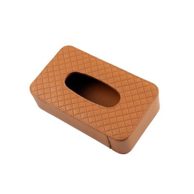 KarFri Universal Car Tissue Box Creative Leather Napkin Holder Box Back Seat Sun Visor Tissue Organizer for Car(Brown)