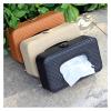 KarFri Universal Car Tissue Box Creative Leather Napkin Holder Box Back Seat Sun Visor Tissue Organizer for Car(Brown) view 2