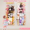 Unicorn Castle Stuffed Animals Storage Wooden Plush Toy Storage Organizer Stuffed Animals Hammock Space Save Stuffed Animals Net Holder Room Decor view 3