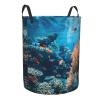 Coral Reef Collapsible Laundry Basket-Waterproof Large Storage Baskets,Toy Organizer,Home Decor view 2