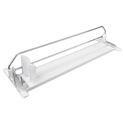 YJEUZCD Propeller Beverage Slide Out Rack, Splicing Snap Stitching Drink Dispenser, Fridge Drink Display Holder Store Shelves, Automatic Plastic Trays Shelf Pusher(L-22.4in)