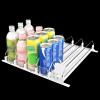 YJEUZCD Propeller Beverage Slide Out Rack, Splicing Snap Stitching Drink Dispenser, Fridge Drink Display Holder Store Shelves, Automatic Plastic Trays Shelf Pusher(L-22.4in) view 2