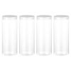 PATIKIL 58oz Plastic Jars with White Lids, 4 Pcs Refillable Empty Storage Jars Containers Mason Jars for Dry Food Cosmetic Peanut Butter Candy Home Kitchen Storage, Clear view 1