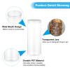 PATIKIL 58oz Plastic Jars with White Lids, 4 Pcs Refillable Empty Storage Jars Containers Mason Jars for Dry Food Cosmetic Peanut Butter Candy Home Kitchen Storage, Clear view 3