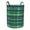 Blue And Green Scottish Tartan Collapsible Laundry Basket-Waterproof Large Storage Baskets,Toy Organizer,Home Decor view 2