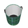Blue And Green Scottish Tartan Collapsible Laundry Basket-Waterproof Large Storage Baskets,Toy Organizer,Home Decor view 3