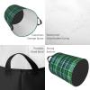 Blue And Green Scottish Tartan Collapsible Laundry Basket-Waterproof Large Storage Baskets,Toy Organizer,Home Decor view 4