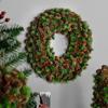 Northlight MIni Pinecone and Berries Small Frosted Christmas Wreath - 13" - Unlit view 1