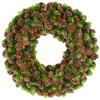 Northlight MIni Pinecone and Berries Small Frosted Christmas Wreath - 13" - Unlit view 2