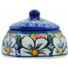 Polmedia Polish Pottery Jar with Lid UNIKAT - Floral Dream Pattern Handmade in Boleslawiec Poland + Certificate of Authenticity view 3