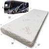 Foamma 12 x 30 x 72 Camper/RV Travel Gel Memory Foam Bunk Mattress, Organic Cotton Cover, Made in USA, Comfortable, Travel Trailer, CertiPUR-US Certified Foam view 3
