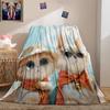 Cat Blanket - Cat Throw Blanket - Cat Blankets for Cat Lovers White Cat Blanket for Girls Boys, White Cat Blanket for Adults Cute Small Cat Blanket for Bed Soft Warm Couch Blanket, 50" x 60" view 1