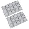 2 Pack Heart Shaped Silicone Molds 15-Cavity Silicone Cake Molds DIY Baking Mold BPA-Free Baby Food Candy Making Mold for Valentine's Day, Mother's Day, Wedding Party, Birthday, Baby Shower view 1