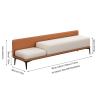 SONGCHAO Foot Rest End of Bed Bench Foot of Bed Bench Entry Bench Storage Bench Footstool Bench Leather Bench Foot Stools for Living Room(Brown,90 * 40 * 52cm) view 2