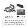 Sunrise Metal Wall Art, Sunrise Wall Decor Metal, Wave Art, Sun Wall Decoration Outdoor, Wall Decor Living Room, Bathroom (30"x21"/76x54cm, Black) view 4