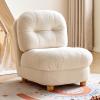 Accent Chair Upholstered Armless Single Sofa High Backrest Cozy Reading Chair for Living Room Bedrooms Corner view 3