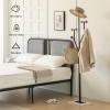 JIAYUEJU Freestanding Coat Rack Marble Base Coat tree Heavy Duty(Black) | Tree-shaped Easy Assembly Space Saver Metal Frame 8 Hooks for Entryway Bedroom Living Room Office Corner view 2