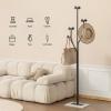 JIAYUEJU Freestanding Coat Rack Marble Base Coat tree Heavy Duty(Black) | Tree-shaped Easy Assembly Space Saver Metal Frame 8 Hooks for Entryway Bedroom Living Room Office Corner view 4