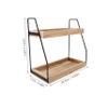 HOLIDYOYO Wooden 2 Tier Countertop Storage Shelf for Seasoning Bottles view 2