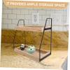 HOLIDYOYO Wooden 2 Tier Countertop Storage Shelf for Seasoning Bottles view 4