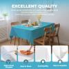 JHDZDHY 54 Inch X 300 Feet Plastic Table Cover Roll Premium Disposable Plastic Tablecloth for All Type/Shape Tables | Picnic, Party, Banquet, Birthdays, Weddings (Turquoise, 54 Inch X 300 Feet) view 3