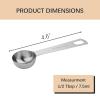 BERYLER 5PCS 1/2tbsp (1.5tsp, 7.5ml, 1/4oz) Single Measuring Spoon, Stainless Steel Individual Teaspoons Only view 2