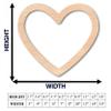 Unfinished Wood Heart Border Silhouette - Hollow Heart Cutouts - Premium Wooden Hearts for Crafts, DIY Projects, Decorations (1/8 inch Thick, 3") view 2