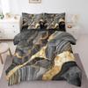 Erosebridal Black Marble 7 Pcs Comforter Set Queen, Gold Crack Bedding for Adults Men Women, Abstract Metallic Texture Sheet Set Bed in A Bag, Boho Hippie Fluid Reversible Black Duvet Insert view 1