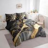 Erosebridal Black Marble 7 Pcs Comforter Set Queen, Gold Crack Bedding for Adults Men Women, Abstract Metallic Texture Sheet Set Bed in A Bag, Boho Hippie Fluid Reversible Black Duvet Insert view 3