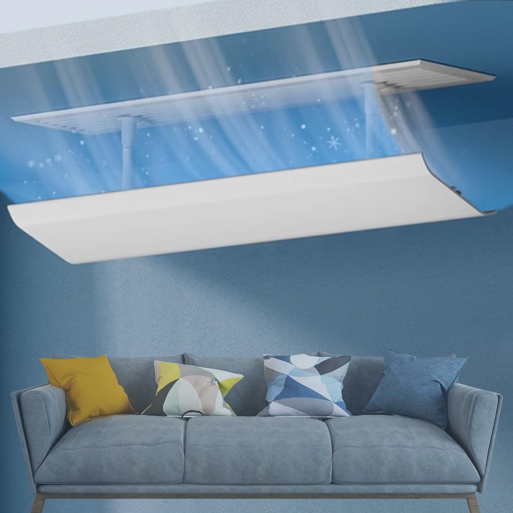 Central air Conditioning air Deflector, Adjustable AC Vent Deflector, Anti-Cold air Direct Blowing, Vent Deflector for Home/Bedroom/Office