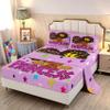 Jiospet Black Girl Sheets - 4Pcs Bed Set, Full Size, Cute African Black Girl Design, 1 Fitted + 1 Flat + 2 Pillowcases view 1
