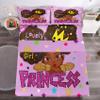 Jiospet Black Girl Sheets - 4Pcs Bed Set, Full Size, Cute African Black Girl Design, 1 Fitted + 1 Flat + 2 Pillowcases view 4