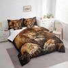 Feelyou 3D Lion Comforter Set with Sheets Lion Animal Print 7 Piece Bedding Set for Boys Girls Washed Microfiber King Bed in a Bag Jungle Theme Bedding Comforters King Size view 2