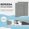 BERISSA 100% Blackout Pull Down Window Shades Blinds for Indoor Windows Room Darkening Roller Shades Thermal Insulated Up and Down Blinds for Home Custom Shades(73.5" W x 56" H) Gray view 2
