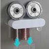 SENBAILU Toothbrush Rack Bathroom Magnetic Toothbrush Holder Toothpaste Dispenser Wall Mounted Multifunctional Toothpaste Holder Bathroom Toothbrush Holder(A), S46cm view 3