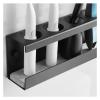 SENBAILU Toothbrush Rack Aluminum Toothbrush Holder Wall-Mounted Gun Gray Toothpaste Holder 4-Slot Storage Rack Easy to Install Without Drilling Bathroom Toothbrush Holder(S20cm) view 3
