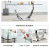 BAOPIN Glass Dining Table Set for 6, 71''Tempered Glass Tabletop and Stainless Steel U-Shaped Leg and Base, Dining Room Table Set for Dining Room view 4