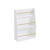 HomeLoft Basics 3 Tier Kids Bookshelf, Kids Book Rack, Baby Bookshelf for Kids, Kids Bookcase Storage Organizer for Playroom Bedroom Nursery, White view 1