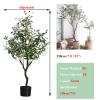 Elitix Artificial Tree 7ft Artificial Olive Tree 2 Pack Piece for Inside/Living Room, Faux Olive Tree with Stunning Branches Uv Resistant, Olive Tree Housewarming Gift view 2