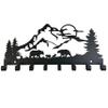 YXE Metal Key Holder, Wall Mounted Key Hooks, Key Holder for Wall, Key Organizer Rack with 8 Hooks, Key Hanger Decor for Kitchen, Entryway, Hallway, Bedroom, Doorway (The Bear Family) view 1