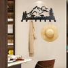 YXE Metal Key Holder, Wall Mounted Key Hooks, Key Holder for Wall, Key Organizer Rack with 8 Hooks, Key Hanger Decor for Kitchen, Entryway, Hallway, Bedroom, Doorway (The Bear Family) view 2