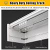 Oracra Ceiling Mount Curtain Conjoined Double Track with Valance, Curtain Pelmet Boards for Living Room Bedroom, Metal Room Divider Curtain Rail Rods(6m/19.7ft) view 4