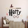 Custom Wizard Name Wall Decal for Kids Bedroom - Personalized Potter Wall Sticker Wallpaper for Boys - Unisex Glasses Wand Magic Teen Wall Decals for Room Playroom Art Mural Vinyl Sticker view 2