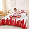 Erosebridal 7 Pcs Comforter Set King Size,Basketball Bed in a Bag with Flat Sheet and Fitted Sheet for Kids and Adults,Sports Bedding Set with Pillowcases and Cushion Cases, view 3