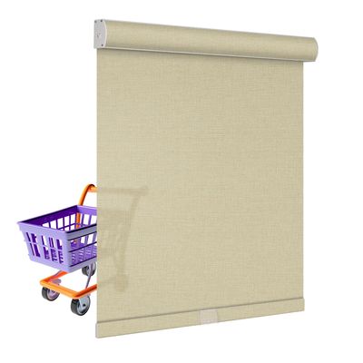 BERISSA Light Filtering Roller Shades for Windows, Cordless Roller Blinds with Valance Linen Fabric Pull Down Blinds Thermal Insulated Room Darkening Shades for Home Bedroom,Beige25" W x 48" H