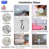 12Pcs,HAILM Waterproof Glass Room Divider for Office Bar Hotel Decoration, Portable Room Partitions for Room Separator, White PVC Hanging Screen Panel Privacy view 4