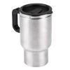 12V Electric Travel Mug, 450ml Stainless Steel Car Heating Cup with Vacuum Insulation, LED Indicator, 6.3x3.3 Inch Coffee Tea Warmer for Vehicle Use view 4