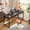 Coleshome 71 Inch Computer Desk with USB Ports, Large Office Desk, Long Study Student Writing Desk, Black view 2
