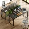 Coleshome 71 Inch Computer Desk with USB Ports, Large Office Desk, Long Study Student Writing Desk, Black view 4
